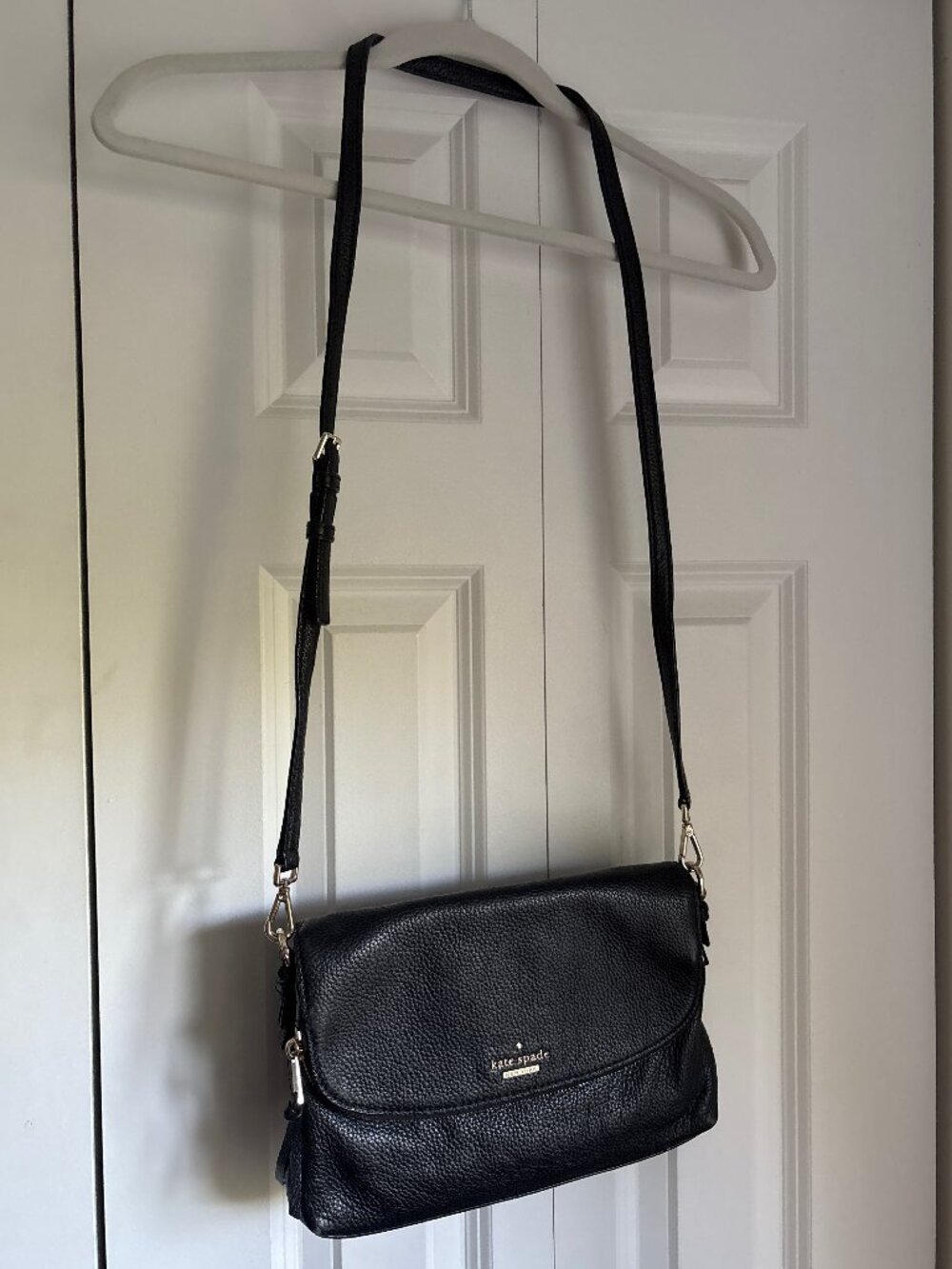 Kate Spade Black Pebble Leather Crossbody Bag